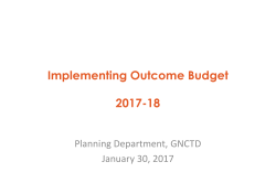 Implementing Outcome Budget 2017-18