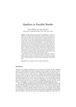 Qualities in Possible Worlds - Laboratory for Applied Ontology