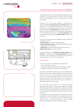 A complete quality control system for refrigerators