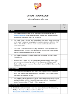 critical tasks checklist