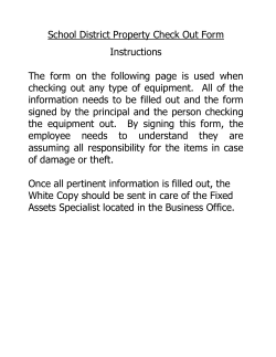 School District Property Check Out Form