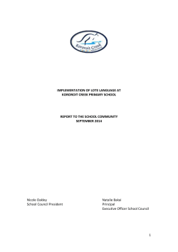 LOTE Report to School Community September 2014