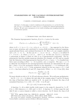 5. Starlikeness of the Gaussian hypergeometric functions