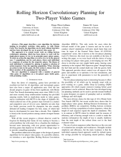Rolling Horizon Coevolutionary Planning for Two
