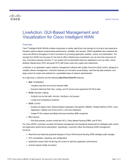 GUI-Based Management and Visualization for Cisco Intelligent WAN