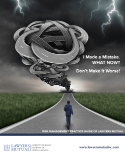 I Made a Mistake. What Now?