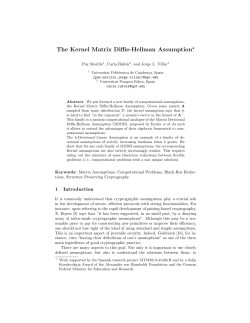 The Kernel Matrix Diffie-Hellman Assumption