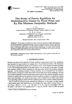 The Study of Pareto Equilibria for Multiobjective Games by Fixed