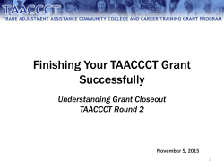 (PPT) Round 2 Virtual Conference: Grant Closeout