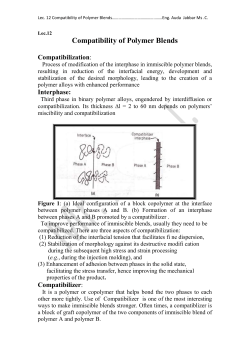 Compatibility of Polymer Blends Compatibilization