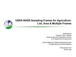 USDA-NASS Sampling Frames for Agriculture