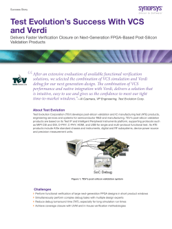 Test Evolution`s Success With VCS and Verdi