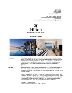 HOTEL FACT SHEET Overview: Following property