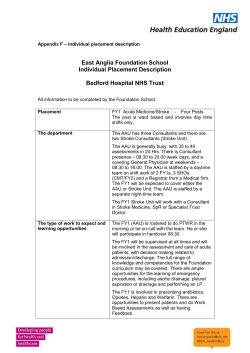 Acute Medicine and Stroke