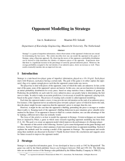 Opponent Modelling in Stratego - Information Systems/is/doku.php