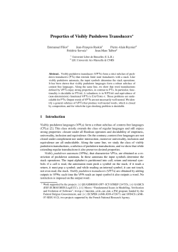 Properties of Visibly Pushdown Transducers*
