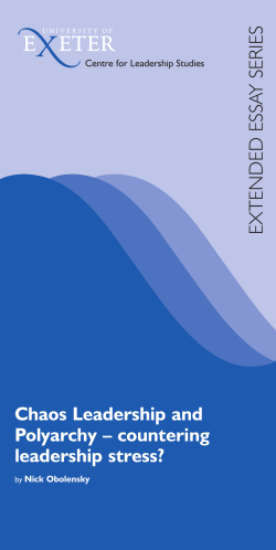 exeter - Complex Adaptive Leadership