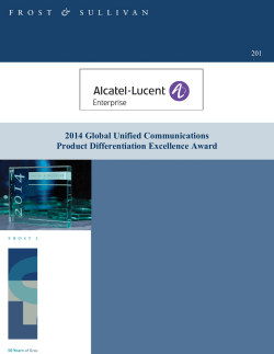 2014 Global Unified Communications Product Differentiation