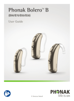 User Guide Phonak Bolero B