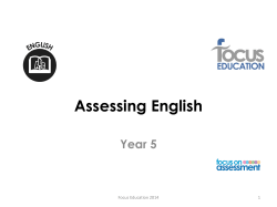 Assessing English - Worsley Mesnes Primary School