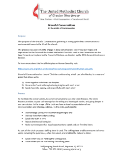 Small Group Conversations - Greater NJ Annual Conference