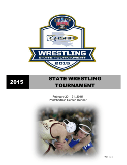 STATE FARM/ LHSAA STATE WRESTLING TOURNAMENT