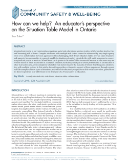How can we help? An educator`s perspective on the Situation Table