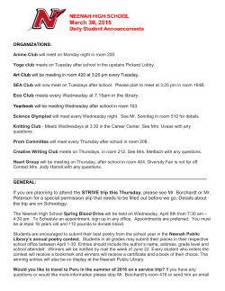 March 30, 2015 - Neenah Joint School District