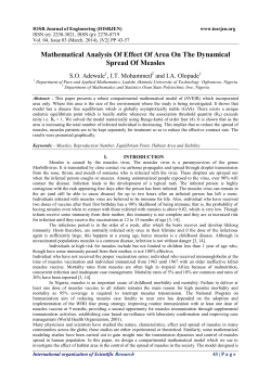 Mathematical Analysis Of Effect Of Area On The - IOSR-JEN