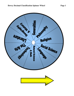 Dewey Decimal Classification Spinner Wheel