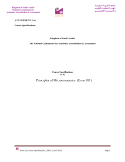 Principles of Microeconomics (Econ 101)