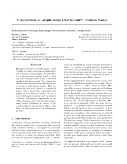 Classification in Graphs using Discriminative Random Walks