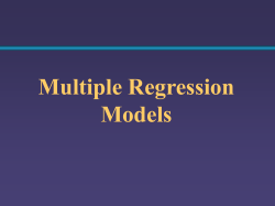 Multiple Regression Models