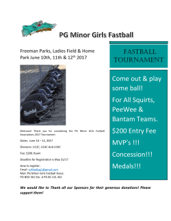 2017 Invitational Tournament - Prince George Minor Girls Softball