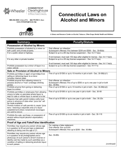 Connecticut Laws on Alcohol and Minors