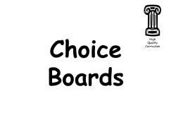 Choice Boards