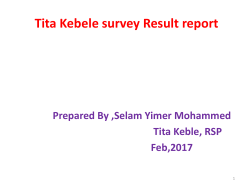 A Nutritional survey Result report