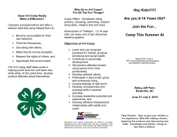 Does 4-H Camp Really - Camden County Center