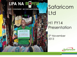 H1 FY14 Results Presentation