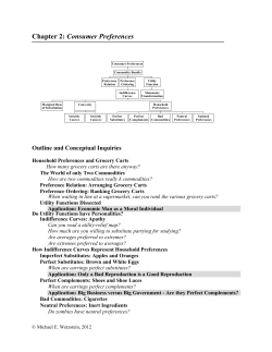 Chapter 2: Consumer Preferences