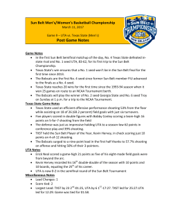 Notes - Sun Belt Conference
