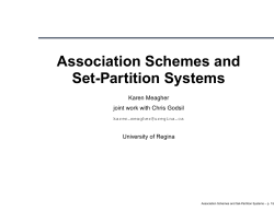 Association Schemes and Set-Partition Systems