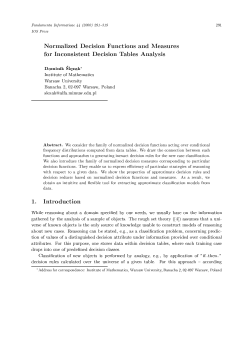 Normalized Decision Functions and Measures for Inconsistent