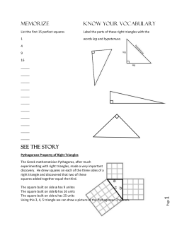Pythagorean Theorem packet - Brandywine School District