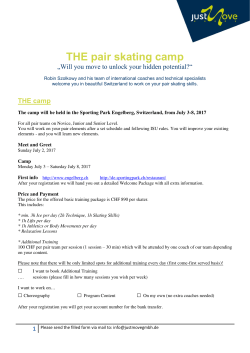 THE pair skating camp