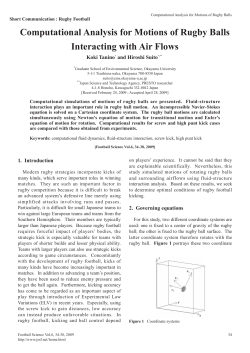 Computational Analysis for Motions of Rugby Balls Interacting with