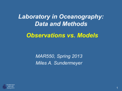 Observations vs. Models