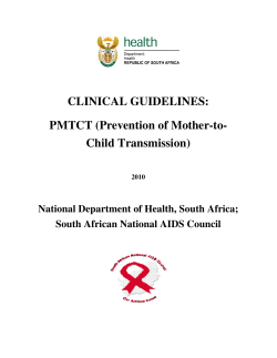 PMTCT (Prevention of Mother-to- Child Transmission)