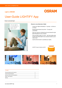User-Guide LIGHTIFY App