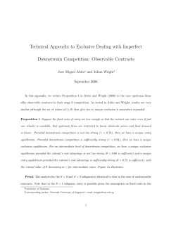 Technical Appendix to Exclusive Dealing with Imperfect